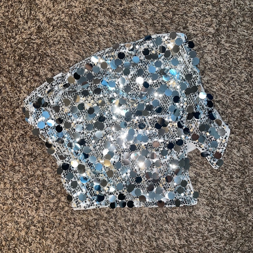 Sequin Party Slit Bandeau Top Sheinbae